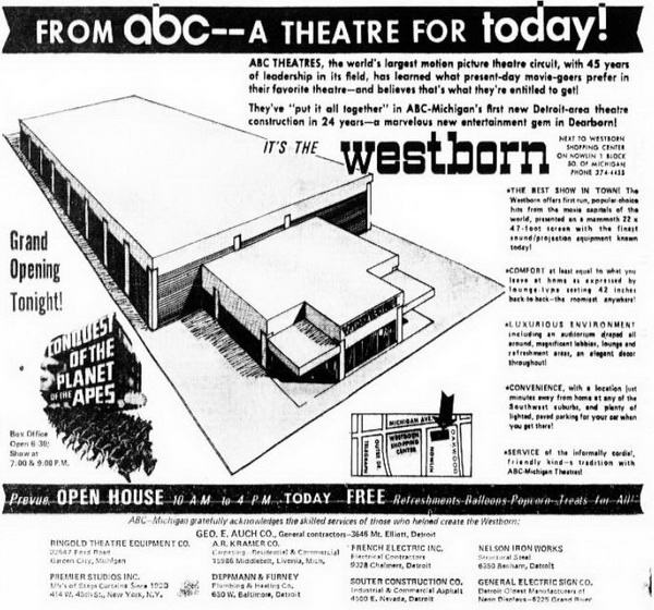Westborn Theatre - 1972-07-12 Ad (newer photo)